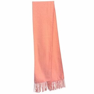 Peruvian Link Alpaca Collection Scarf Long Fringed 82” x 8.75” Light Salmon